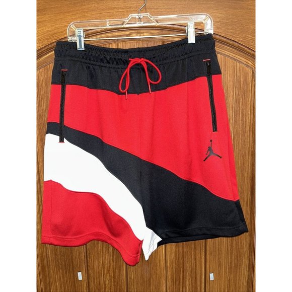 Jordan Shorts Jordan Jumpman Shorts Men Large Red Black White Wave Tricot Pockets Poshmark